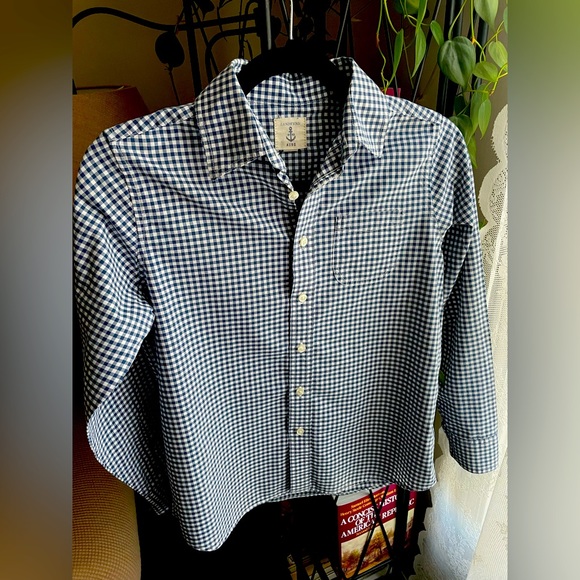 Lands' End Other - Lands End Kids Navy Gingham Button Down Shirt